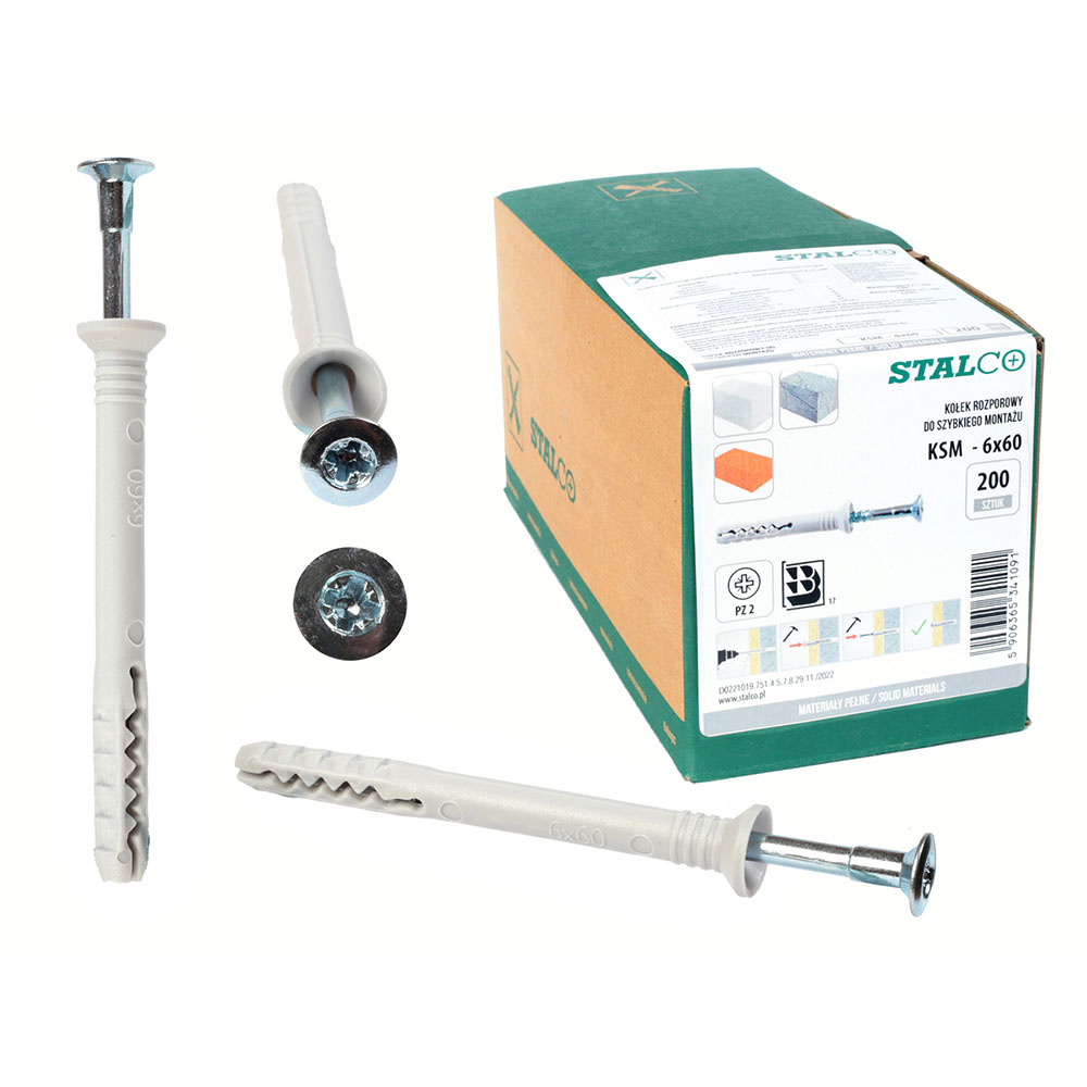 Stalco KSM 6x60 200 szt SQ LQ Stalco KSM 6x60 200 szt SQ LQ